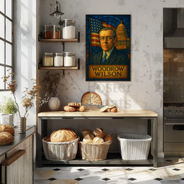 Woodrow Wilson Distinguished Historical Presidential Poster PosterGoat