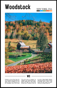 Woodstock Autumn Scenery: Travel Poster PosterGoat