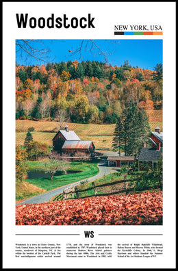 Woodstock Autumn Scenery: Travel Poster PosterGoat