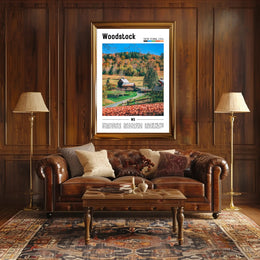 Woodstock Autumn Scenery: Travel Poster PosterGoat