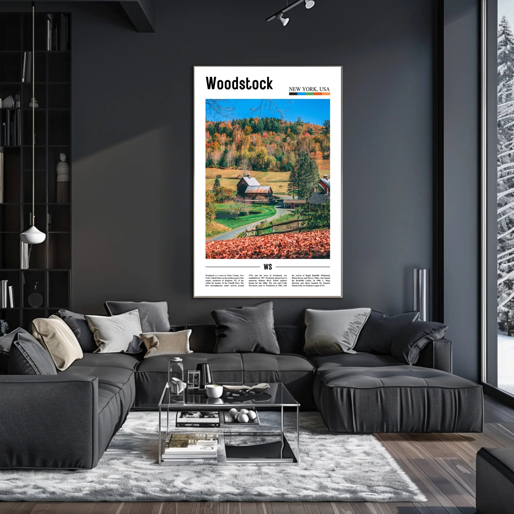 Woodstock Autumn Scenery: Travel Poster PosterGoat