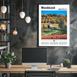 Woodstock Autumn Scenery: Travel Poster PosterGoat