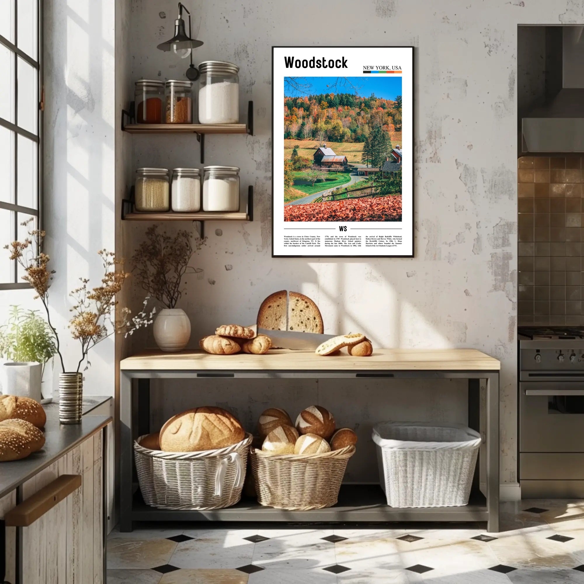 Woodstock Autumn Scenery: Travel Poster PosterGoat