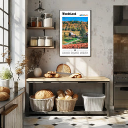 Woodstock Autumn Scenery: Travel Poster PosterGoat