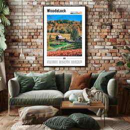 Woodstock Autumn Scenery: Travel Poster PosterGoat