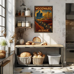 Woodward Avenue Classic Cars Historical Heritage Poster PosterGoat