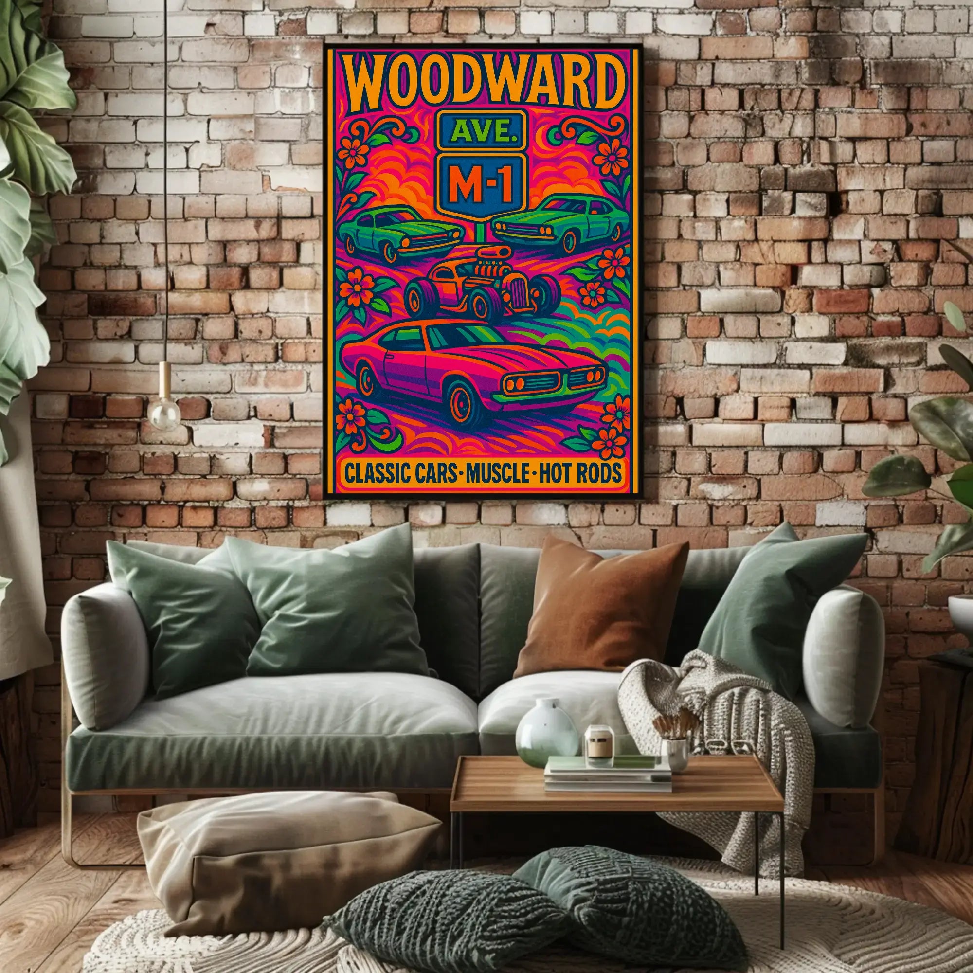 Woodward Classic Car Culture Pop Culture Poster PosterGoat