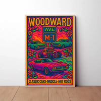 Woodward Classic Car Culture Pop Culture Poster PosterGoat