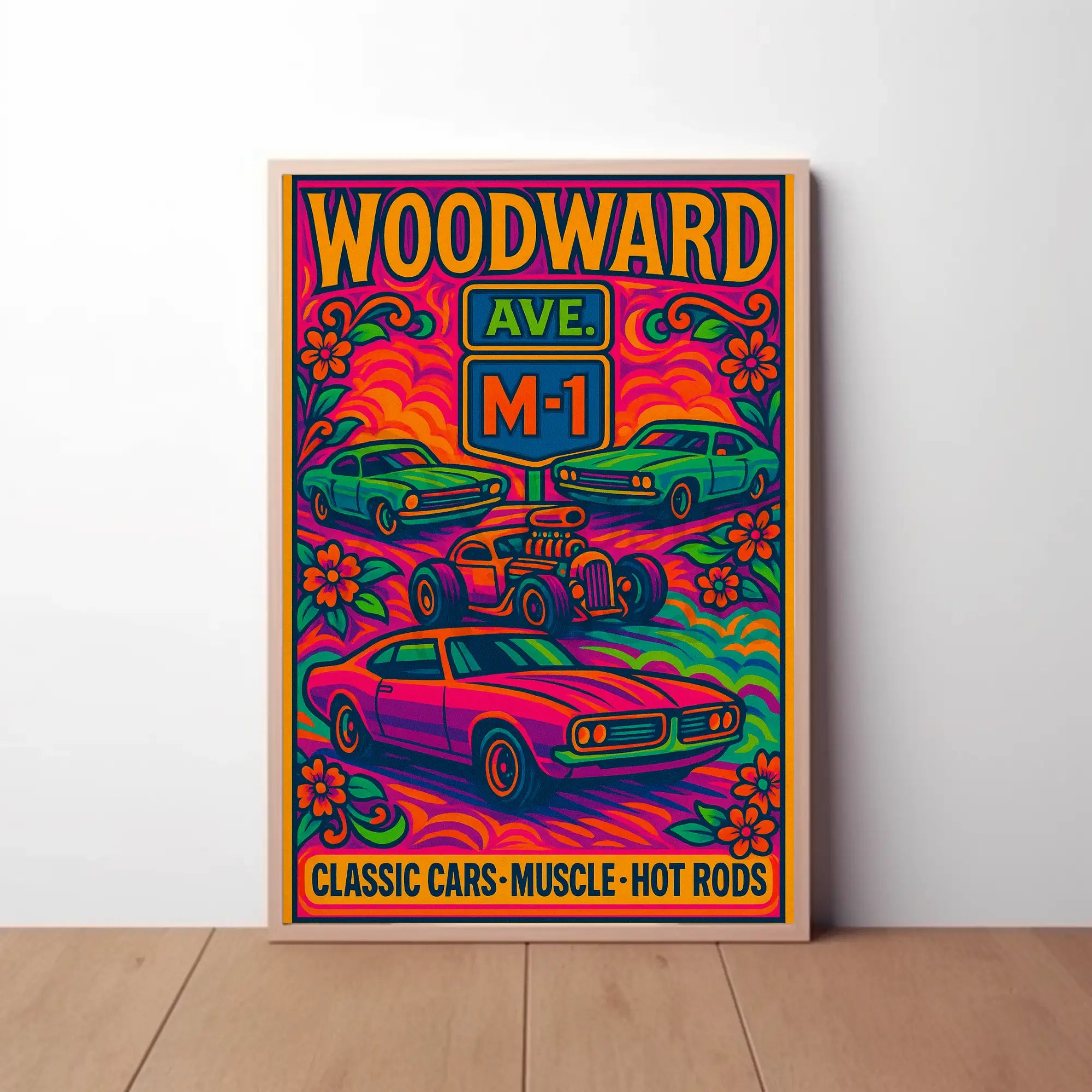 Woodward Classic Car Culture Pop Culture Poster PosterGoat