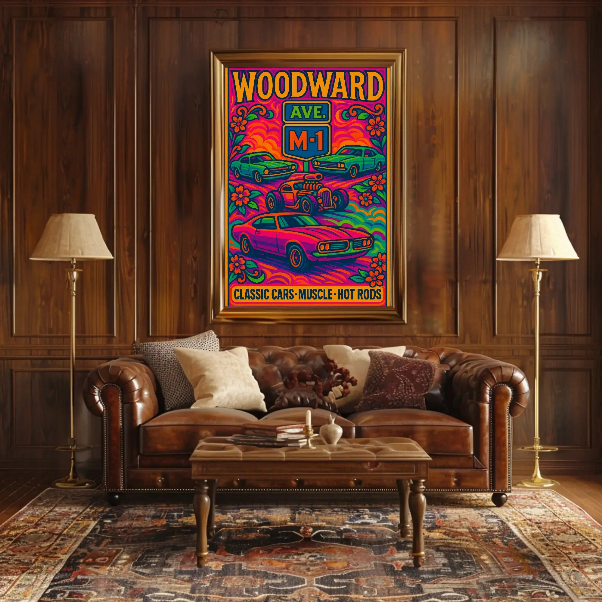 Woodward Classic Car Culture Pop Culture Poster PosterGoat