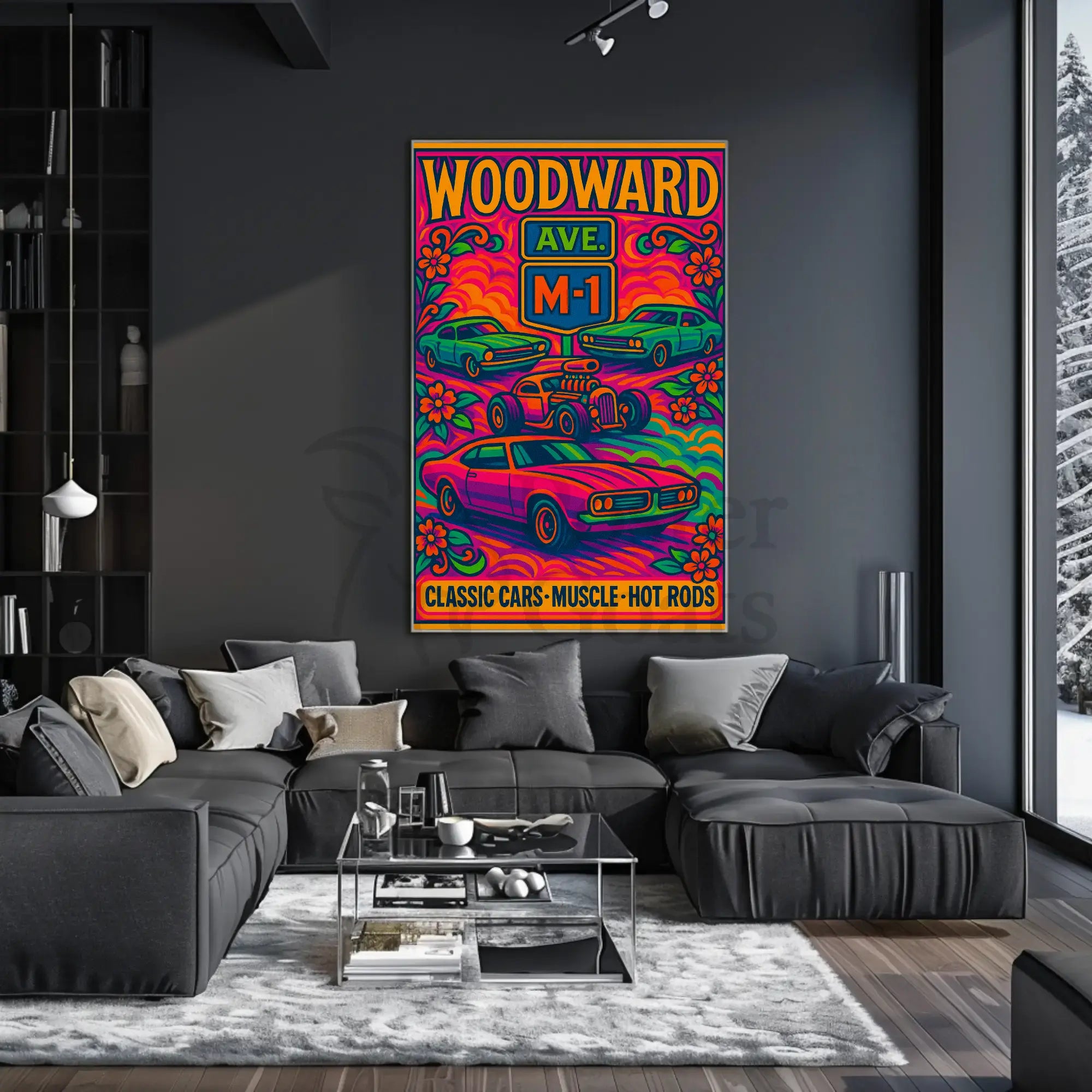 Woodward Classic Car Culture Pop Culture Poster PosterGoat