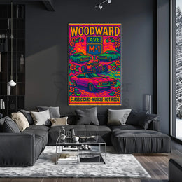 Woodward Classic Car Culture Pop Culture Poster PosterGoat