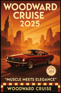 Woodward Cruise 2025 Poster PosterGoat