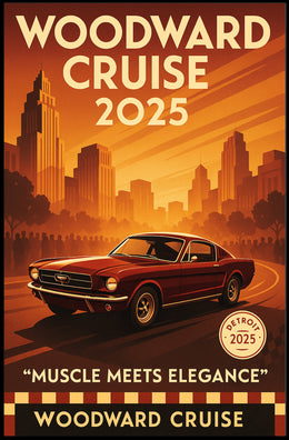 Woodward Cruise 2025 Poster PosterGoat