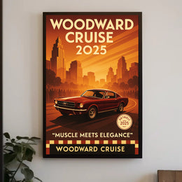 Woodward Cruise 2025 Poster PosterGoat