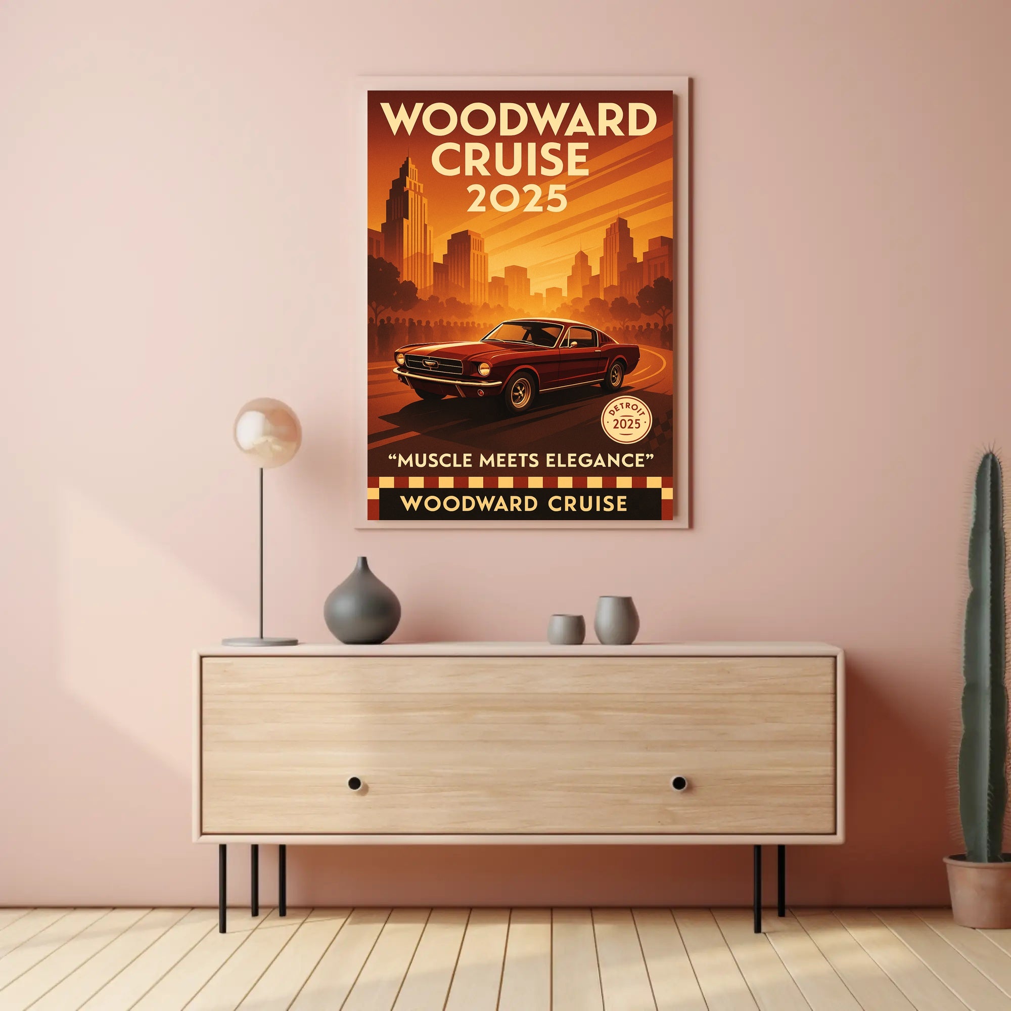 Woodward Cruise 2025 Poster PosterGoat