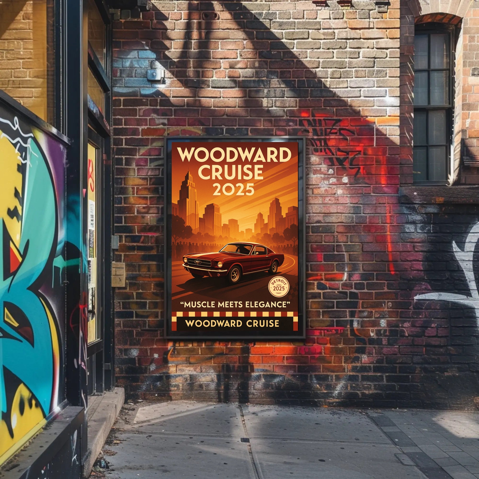 Woodward Cruise 2025 Poster PosterGoat