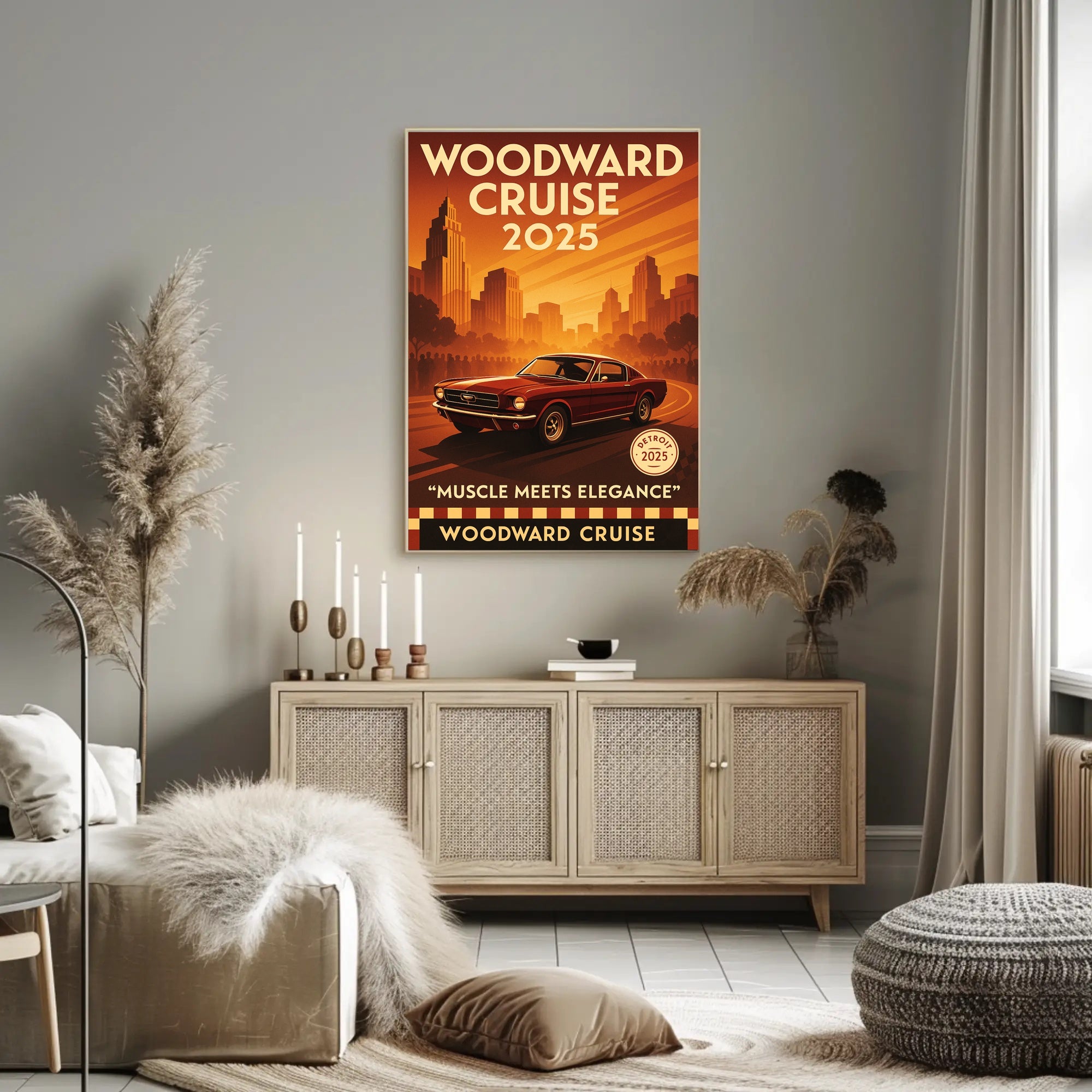 Woodward Cruise 2025 Poster PosterGoat