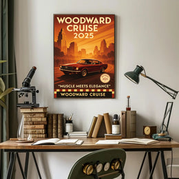 Woodward Cruise 2025 Poster PosterGoat