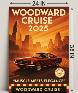 Woodward Cruise 2025 Poster PosterGoat