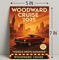 Woodward Cruise 2025 Poster PosterGoat