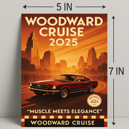 Woodward Cruise 2025 Poster PosterGoat