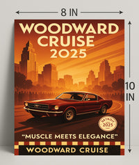 Woodward Cruise 2025 Poster PosterGoat