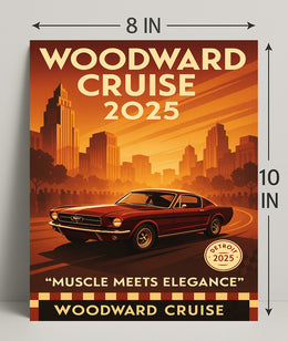 Woodward Cruise 2025 Poster PosterGoat