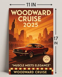 Woodward Cruise 2025 Poster PosterGoat