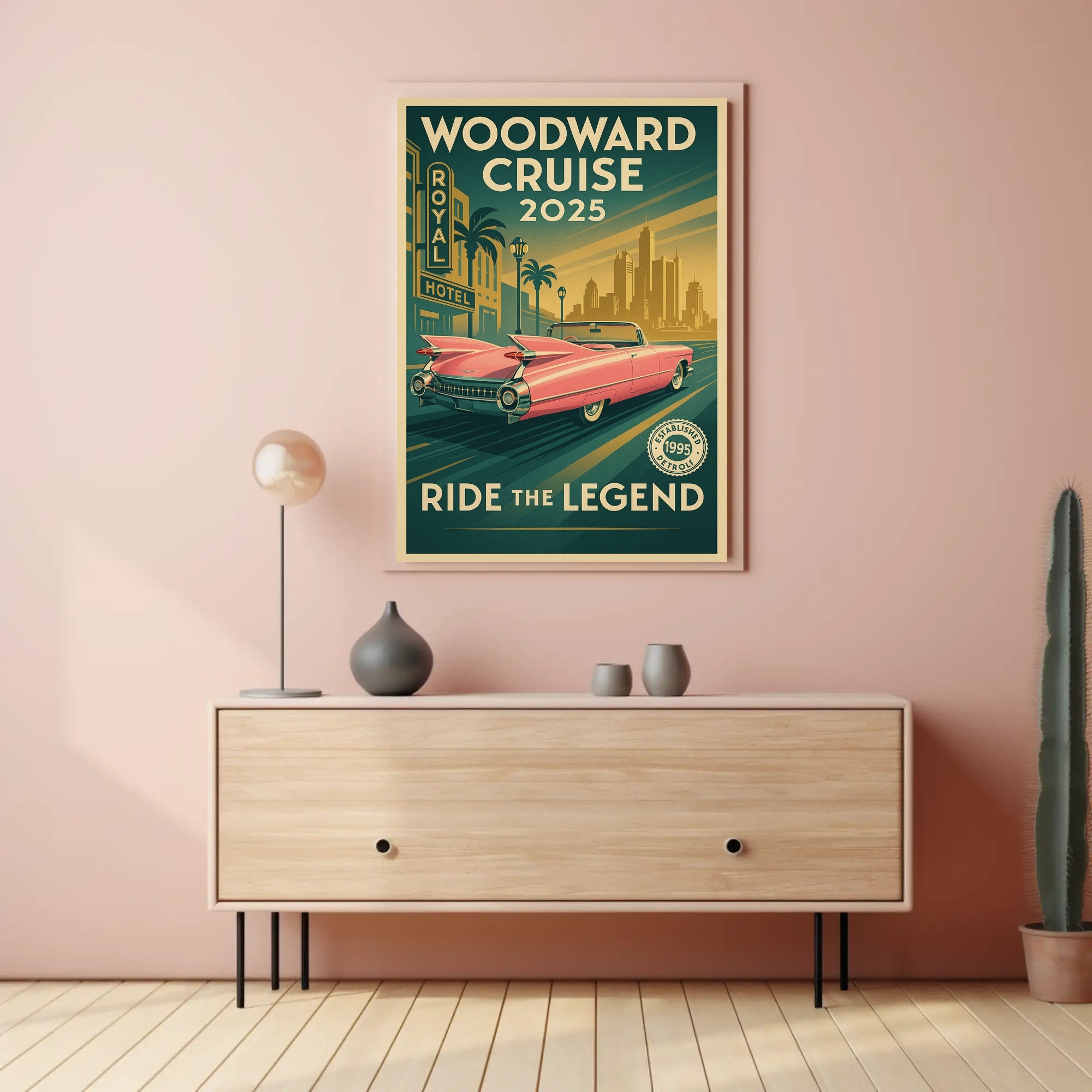 Woodward Cruise 2025 Poster PosterGoat