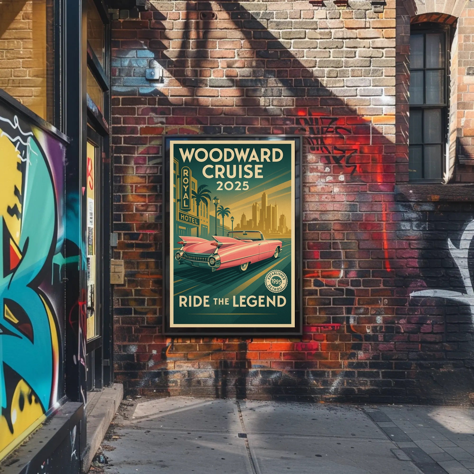 Woodward Cruise 2025 Poster PosterGoat