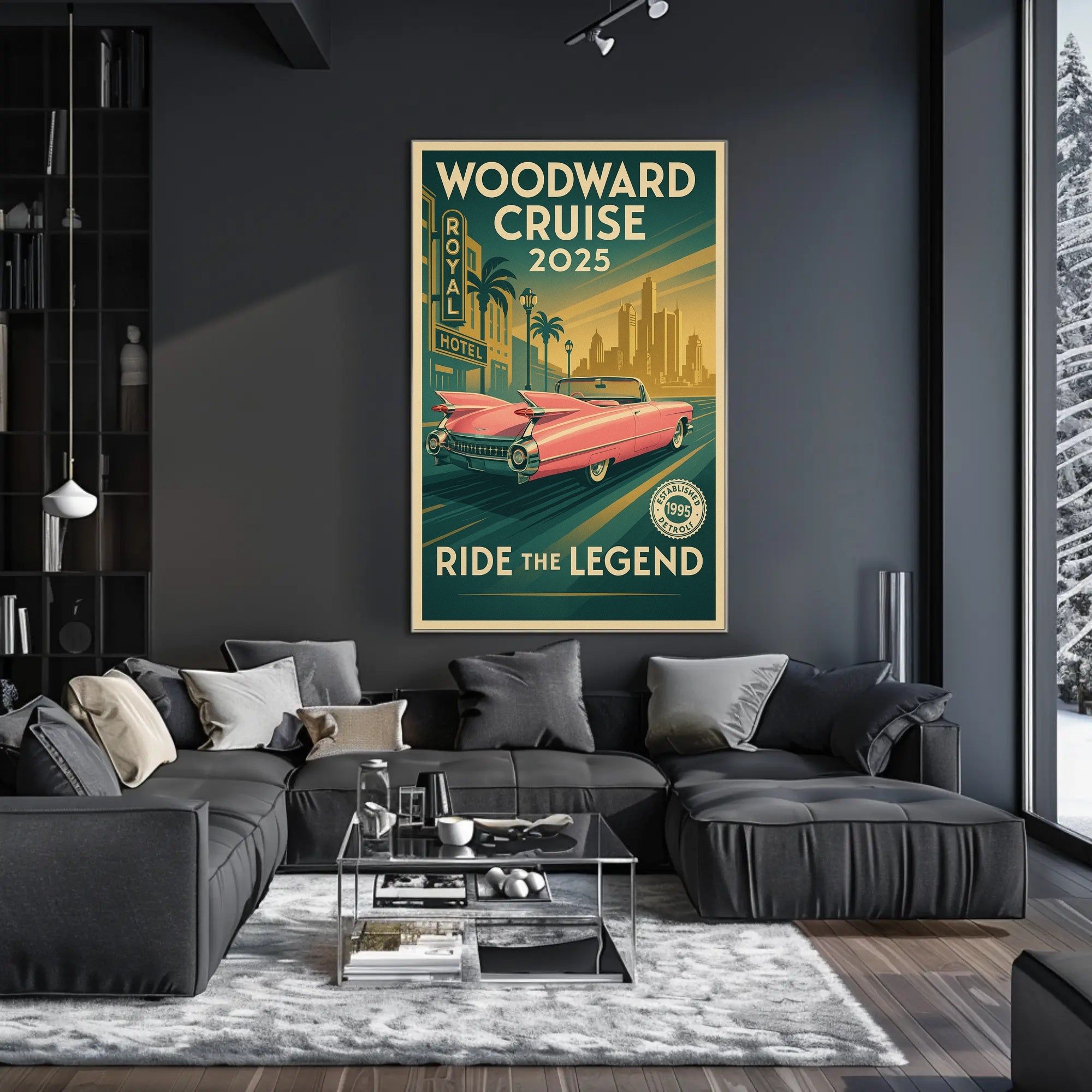 Woodward Cruise 2025 Poster PosterGoat