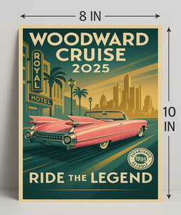 Woodward Cruise 2025 Poster PosterGoat