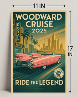 Woodward Cruise 2025 Poster PosterGoat