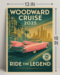 Woodward Cruise 2025 Poster PosterGoat