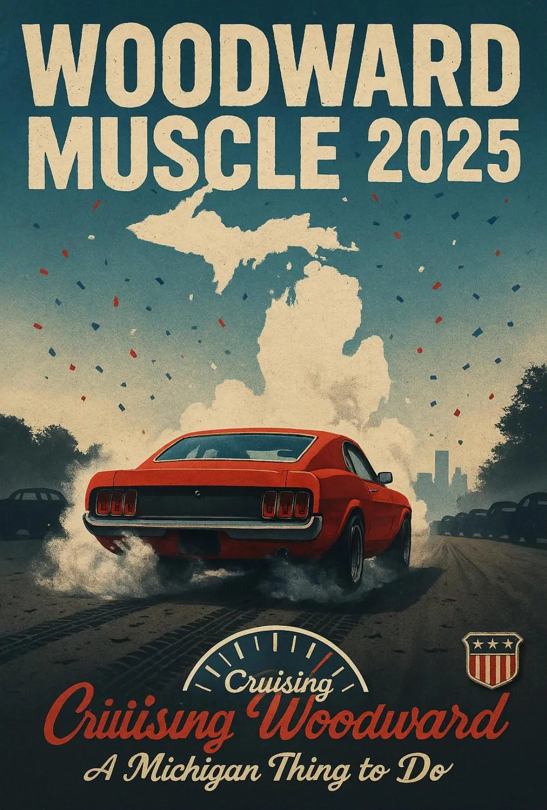 Woodward Muscle 2025 Classic Cultural or Heritage Poster PosterGoat