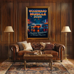 Woodward Muscle Cars 2025 Cultural Heritage Poster PosterGoat