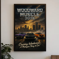 Woodward Muscle Cars 2025 Heritage Poster PosterGoat