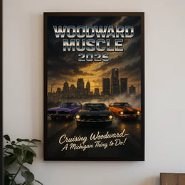 Woodward Muscle Cars 2025 Heritage Poster PosterGoat