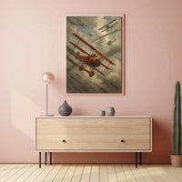 World War I Aerial Combat Scene Historical Poster PosterGoat