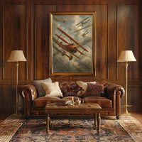 World War I Aerial Combat Scene Historical Poster PosterGoat
