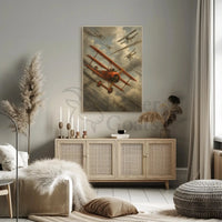 World War I Aerial Combat Scene Historical Poster PosterGoat