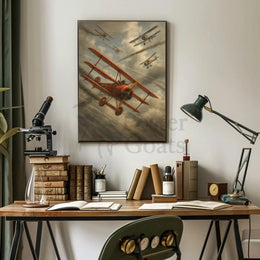 World War I Aerial Combat Scene Historical Poster PosterGoat