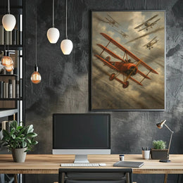 World War I Aerial Combat Scene Historical Poster PosterGoat