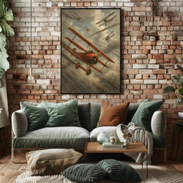 World War I Aerial Combat Scene Historical Poster PosterGoat