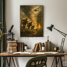 World War I Battle Scene Military Recruitment Poster PosterGoat