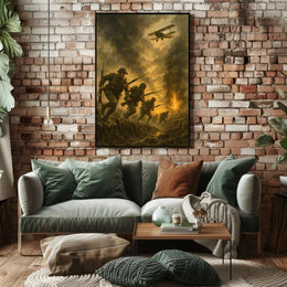 World War I Battle Scene Military Recruitment Poster PosterGoat
