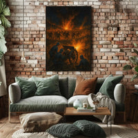 World War I Battlefield Artillery Action Poster PosterGoat