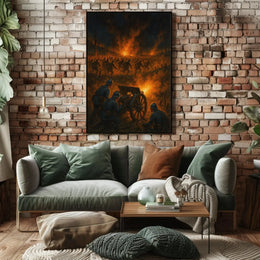 World War I Battlefield Artillery Action Poster PosterGoat