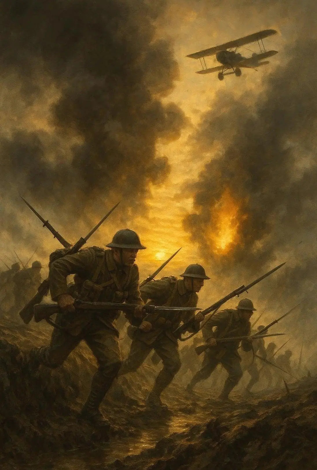 World War I Battlefield Realistic Historical Poster PosterGoat